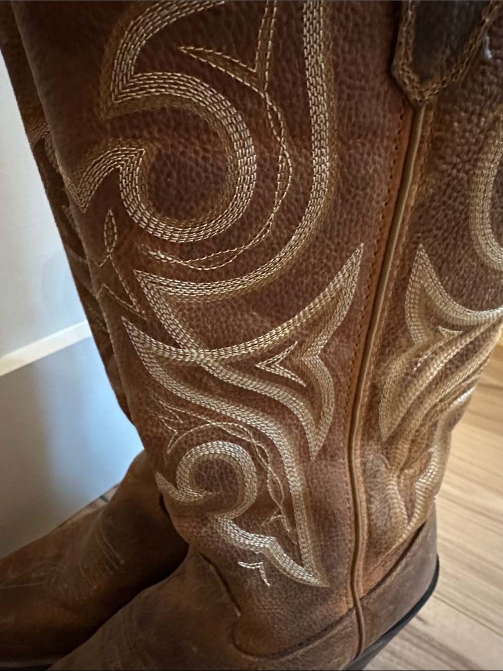 Classic Brown Suede Western Heeled Boots - Picture 6 of 6